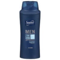 Suave Professionals Shampoo + Conditioner, Anti Dandruff, 2-in-1, Classic Clean, Men, 28 Fluid ounce