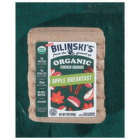 Bilinski's Chicken Sausage, Organic, Apple Breakfast, 12 Ounce