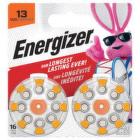 Energizer Batteries, Hearing Aid, Zinc Air, Size 13, 16 Each