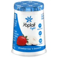 Yoplait Light Yogurt, Fat Free, Strawberries 'n Bananas, 6 Ounce