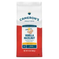 Cameron's Coffee Bag, Flavored, Vanilla Hazelnut Light Roast Ground Coffee, 12 Ounce