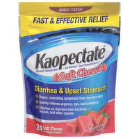 Kaopectate Diarrhea & Upset Stomach, Strawberry Flavor, Soft Chews,, 24 Each