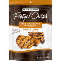 Snack Factory® Milk Chocolate & Caramel Drizzled Pretzel Crisps, 5.5 Ounce