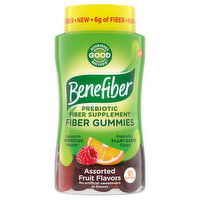 Benefiber Prebiotic Fiber Supplement, Assorted Fruit Flavors, Fiber Gummies, 81 Each