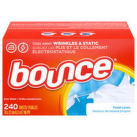 Bounce Dryer Sheets, Fresh Linen, 240 Each