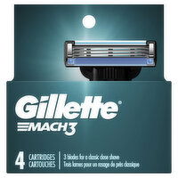 Gillette Gillette Mach3 Gillette Mach3 Razor Blades for Men, 4ct Razor Blade Refills, 4 Each