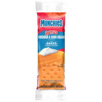 Munchies Ruffles Cheese Cracker, Cheddar & Sour Cream, Baked, 1.38 Ounce