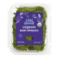 Wild Harvest Spinach, Organic, Baby, 5 Ounce