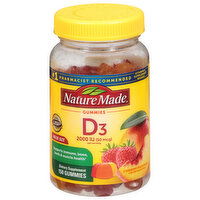 Nature Made D3, 2000 IU (50 mcg), Gummies, Strawberry, Peach & Mango, Value Size, 150 Each