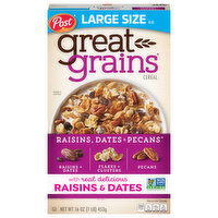 Great Grains Raisins & Dates Cereal Large Size, 16 Ounce