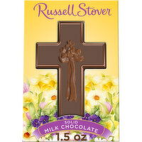 Russell Stover Easter Solid Milk Chocolate Candy Easter Cross, 1.5 Ounce