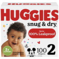 Huggies Snug & Dry Diapers, 2 (12-18 lb), Disney Baby, 100 Each