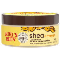 Burt's Bees Hand & Body Butter, Shea + Mango, Luxurious, 6.5 Ounce