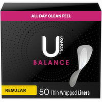 U by Kotex Balance Panty Liners, Light Absorbency, 50 Each