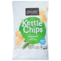 Essential Everyday Potato Chips, Jalapeno, Kettle-Cooked, 8 Ounce