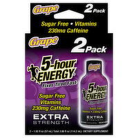 5-Hour Energy Extra Strength Grape Energy Shot, 2 Each