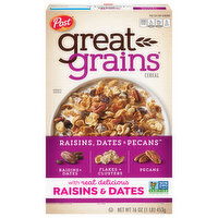 Great Grains Cereal, Raisins, Dates & Pecans, 16 Ounce