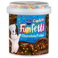 Pillsbury Confetti Funfetti Frosting, Chocolate Fudge, 15.6 Ounce