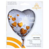 Anagram Happy Anniversary Standard Decorative Balloon, 1 Each