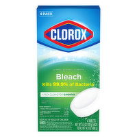 Clorox Toilet Tablets, Ultra Clean, Bleach, 4 Pack, 4 Each