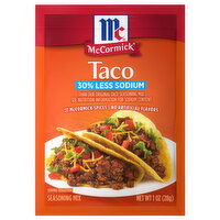 McCormick 30% Less Sodium Taco Seasoning Mix, 1 Ounce