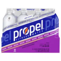 Propel Electrolyte Water Beverage, Grape, 12 Pack, 12 Each