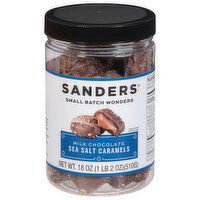 Sanders Sea Salt Caramels, Milk Chocolate, 18 Ounce