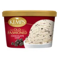 Kemps Old Fashioned Ice Cream, Chocolate Chip, 1.5 Quart