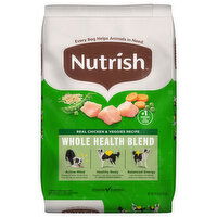 Nutrish Dog Food, Natural, Whole Health Blend, Real Chicken & Veggie Recipe, Adult, 14 Pound