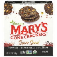 Mary's Gone Crackers Crackers, Seaweed + Black Sesame, Super Seed, 5.5 Ounce