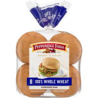 Pepperidge Farm® Bakery Classics 100% Whole Wheat Hamburger Buns, 14.5 Ounce