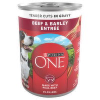 Purina One Dog Food, Beef & Barley Entree, Tender Cuts in Gravy, Adult, 13 Ounce