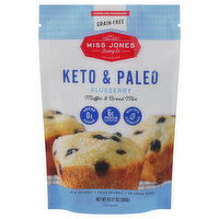 Miss Jones Baking Co. Muffin & Bread Mix, Keto & Paleo, Blueberry, 10.57 Ounce