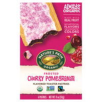 Nature's Path Organic Toaster Pastries, Cherry Pomegranate, Frosted, 6 Each