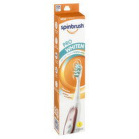 Spinbrush Pro Whiten Powered Toothbrush, Dual Action, Spinner & Scrubber, 1 Each