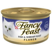 Fancy Feast Flaked Fish & Shrimp Feast Cat Food, 3 Ounce