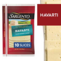 SARGENTO Sargento® Sliced Havarti Natural Cheese, 10 slices, 7.415 Ounce