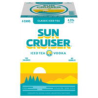 Sun Cruiser Ice Tea Vodka, Classic Iced Tea, 4 Each