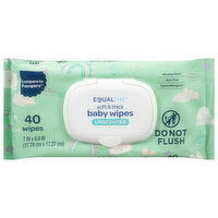 Equaline Baby Wipes, Soft & Thick, Unscented, 40 Each