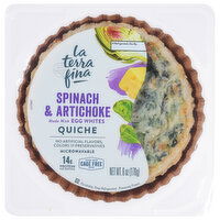 La Terra Fina Quiche, Spinach & Artichoke, 6 Ounce