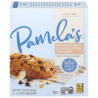 Pamela's Whenever Bars Oat Bars, Soft & Chewy, Chocolate Chip Coconut, 5 Each