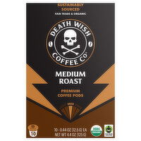 Death Wish Coffee Co Premium Medium Roast Coffee, 10 Each