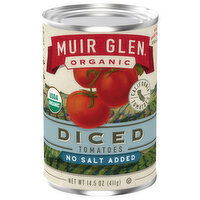 Muir Glen Organic No Salt Added Diced Tomatoes, 14.5 Ounce
