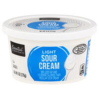 Essential Everyday Sour Cream, Light, 8 Ounce