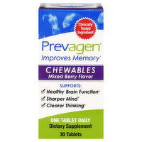 Prevagen Improves Memory, Chewables, Tablets, Mixed Berry Flavor, 30 Each