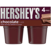 Hershey's Chocolate Ready-to-Eat Pudding Cups Snack with Milk & Real Cocoa, 4 Each