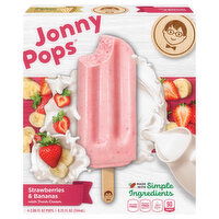 JonnyPops Pops, Strawberries & Bananas, 4 Each