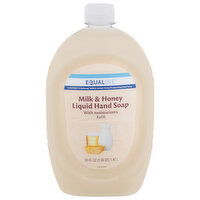 Equaline Hand Soap, Liquid, Milk & Honey, Refill, 50 Fluid ounce