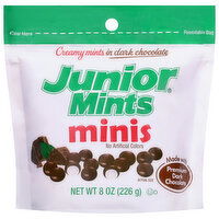 Junior Mints Creamy Mints, in Dark Chocolate, Minis, 8 Ounce