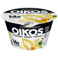 Oikos Nonfat Blended Greek Vanilla Bean Yogurt, 5.3 Ounce